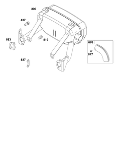 Exhaust Group Diagram and Parts List for 356447-0723-B5 200000 - 399999 Briggs and Stratton Engine